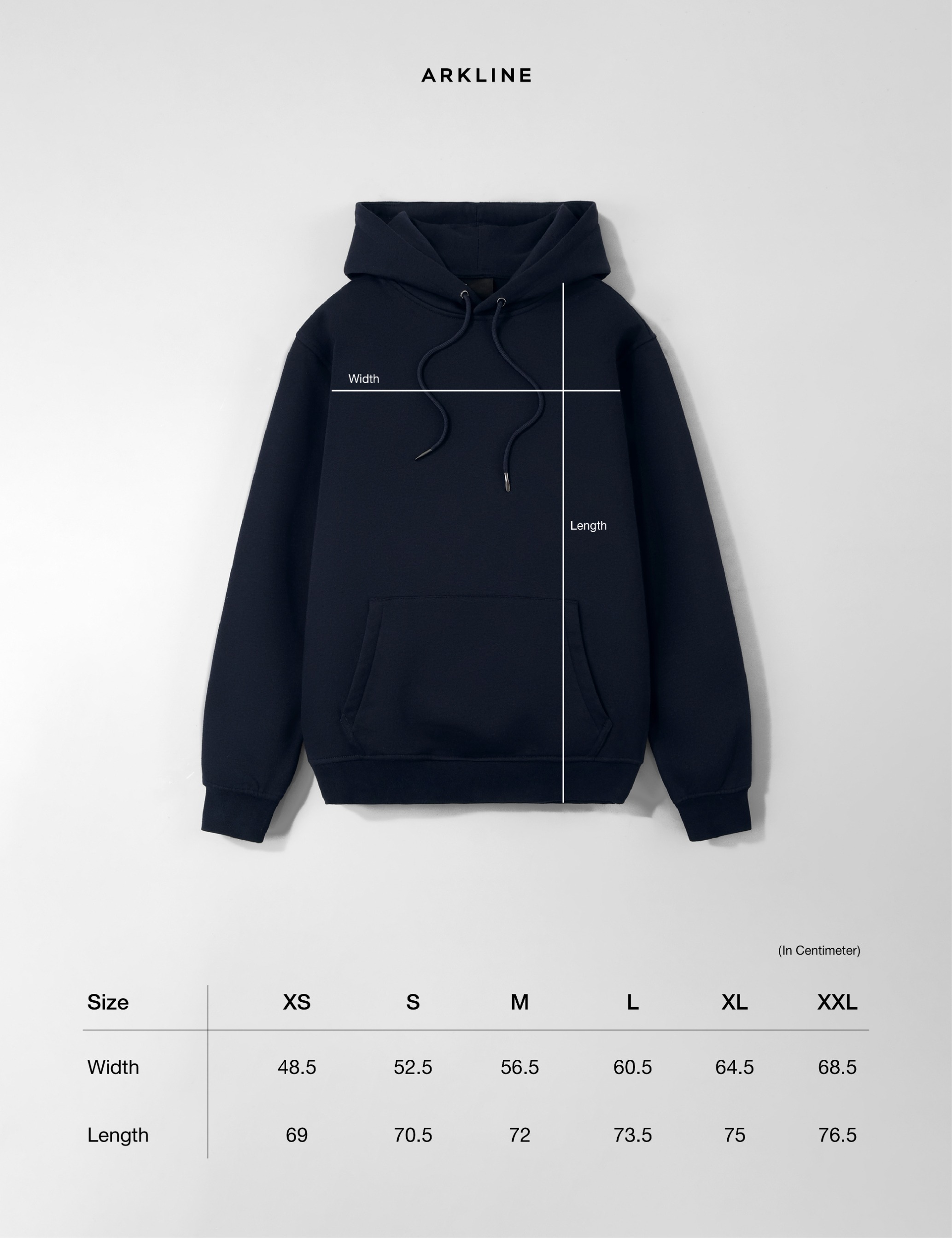 Solid Basic Pullover Hoodie Deep Navy