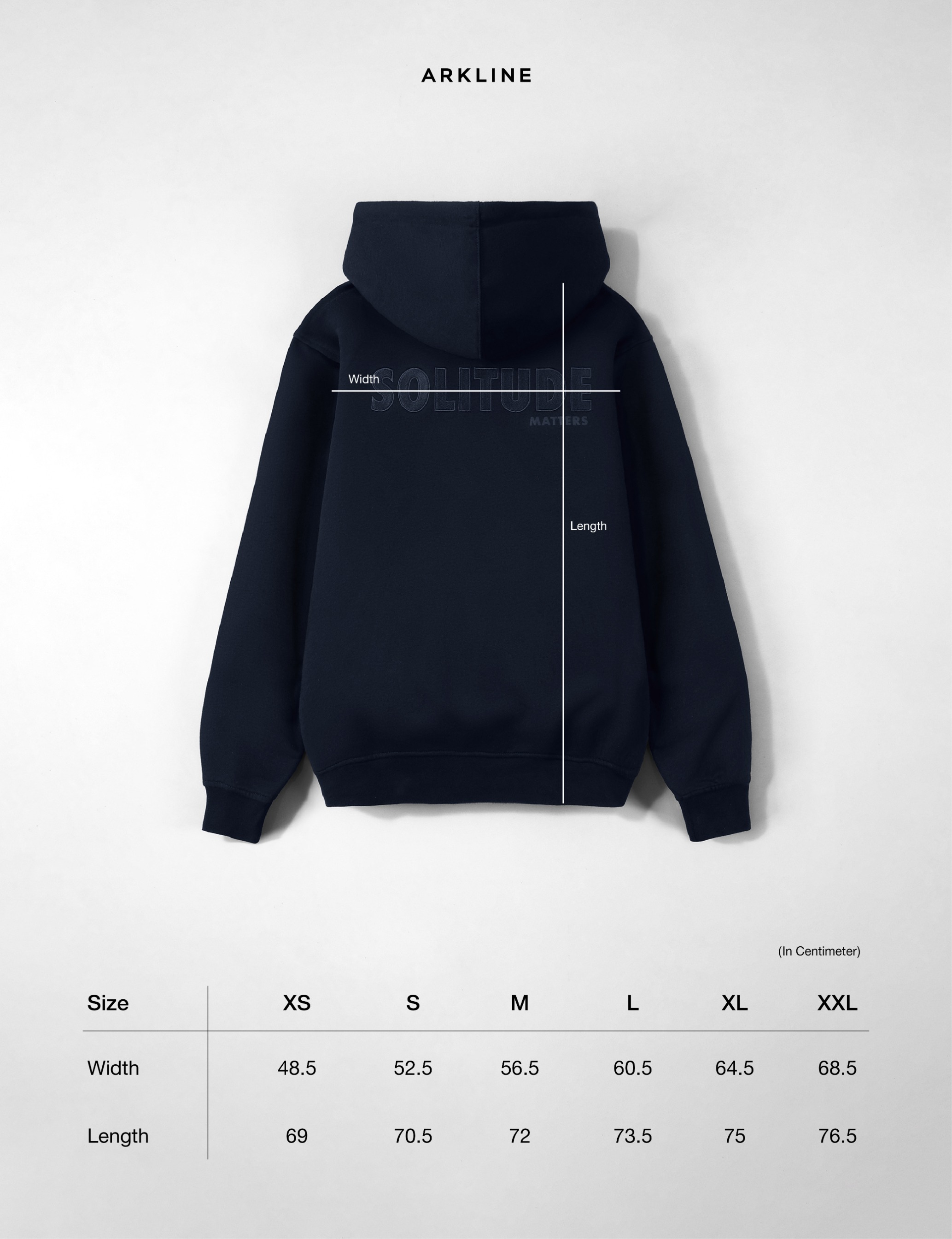 Arkline Solitude Pullover Hoodie Deep Navy