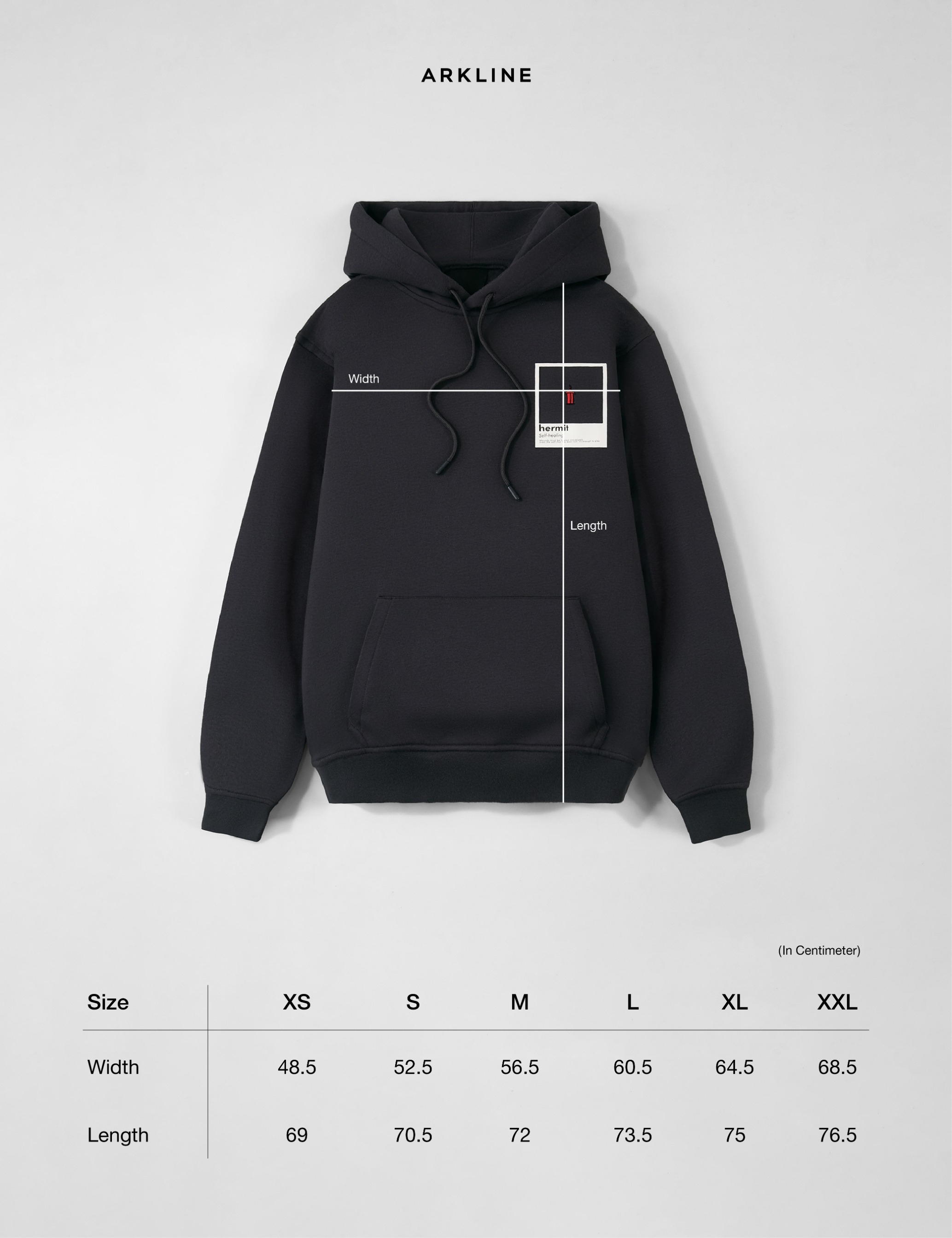 Arkline Hermit Pullover Hoodie Shadow Grey