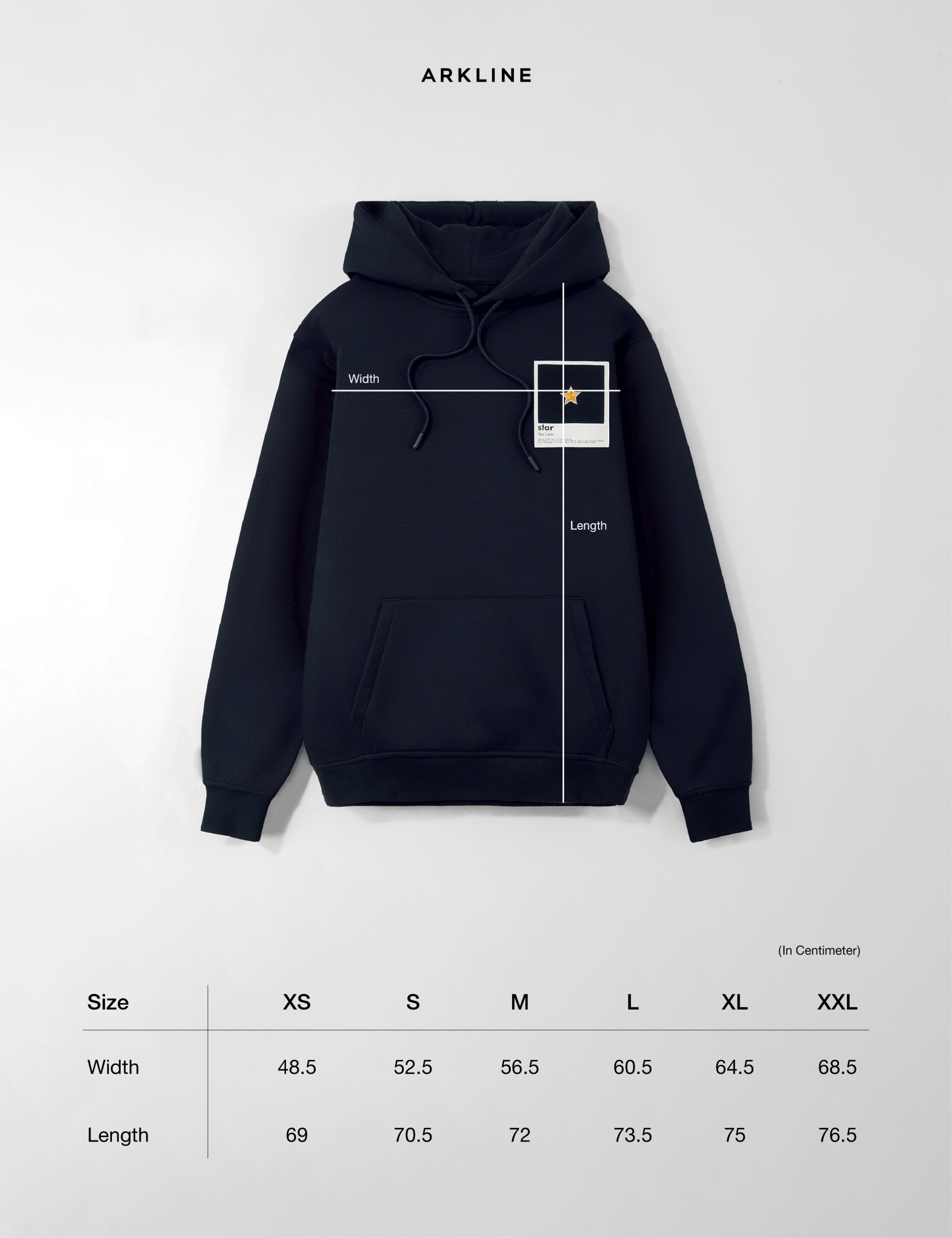 Arkline Star Pullover Hoodie Deep Navy