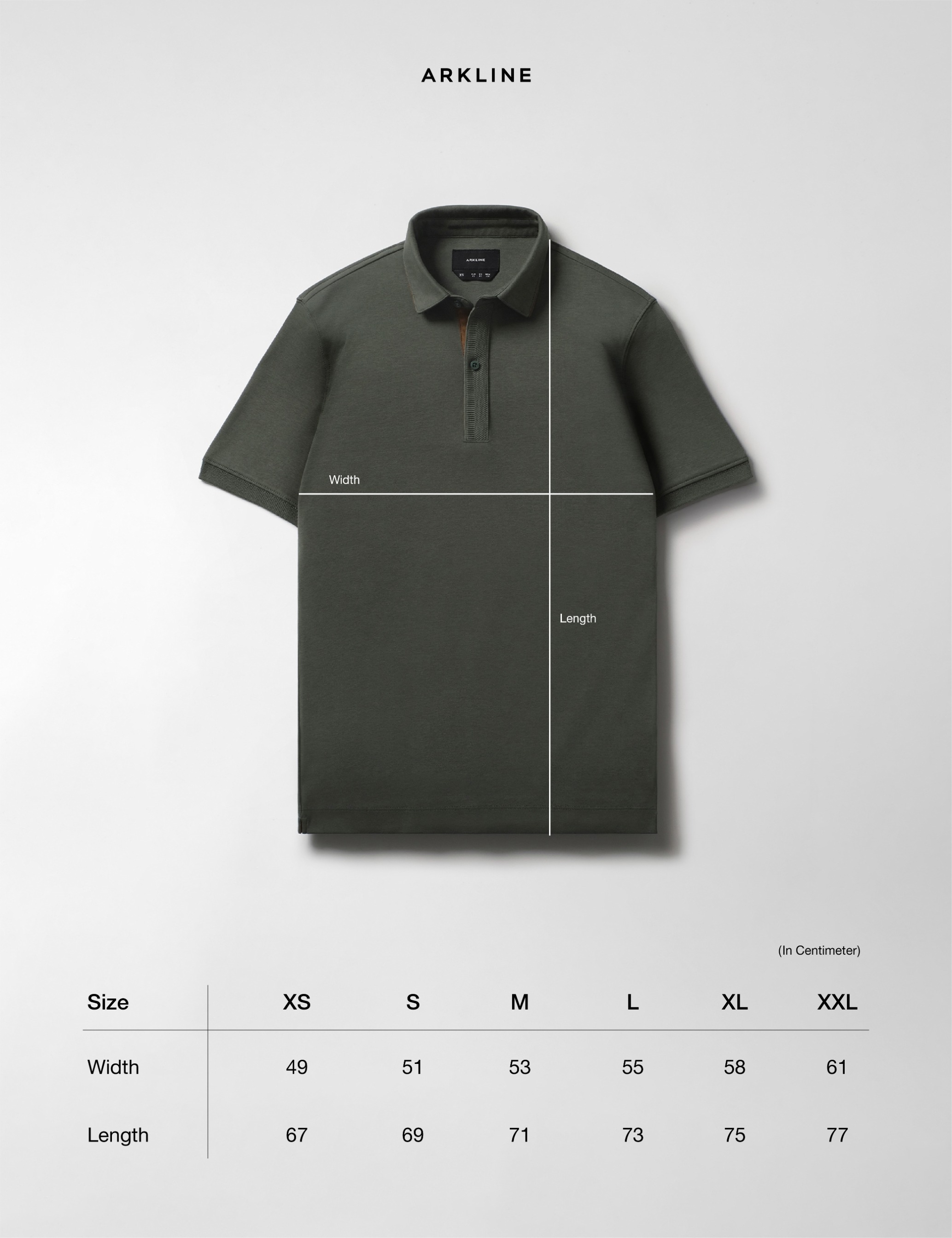 Arkline Gentle Polo Shirt Sage Green