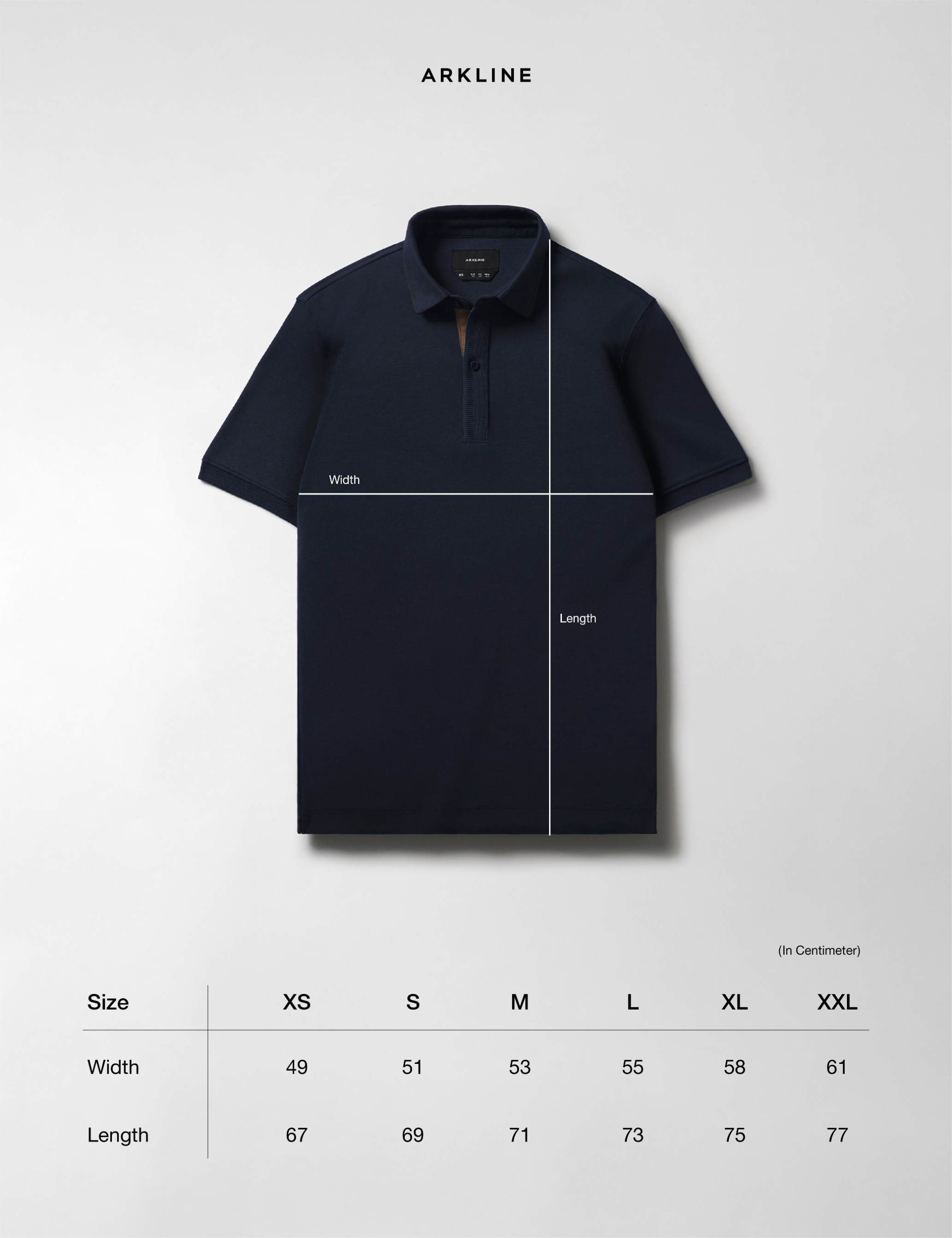 Arkline Gentle Polo Shirt Deep Navy