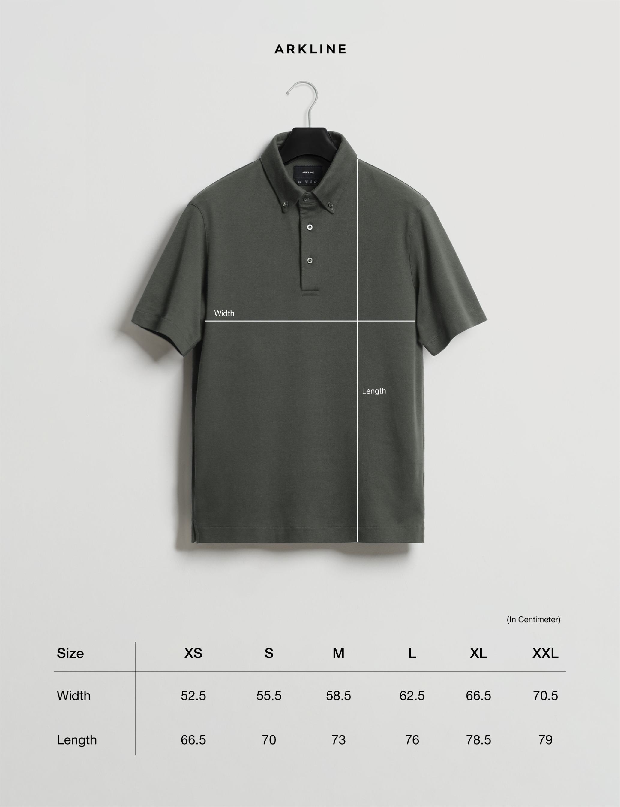 Arkline Humane Button Down Collar Polo Shirt Sage Green