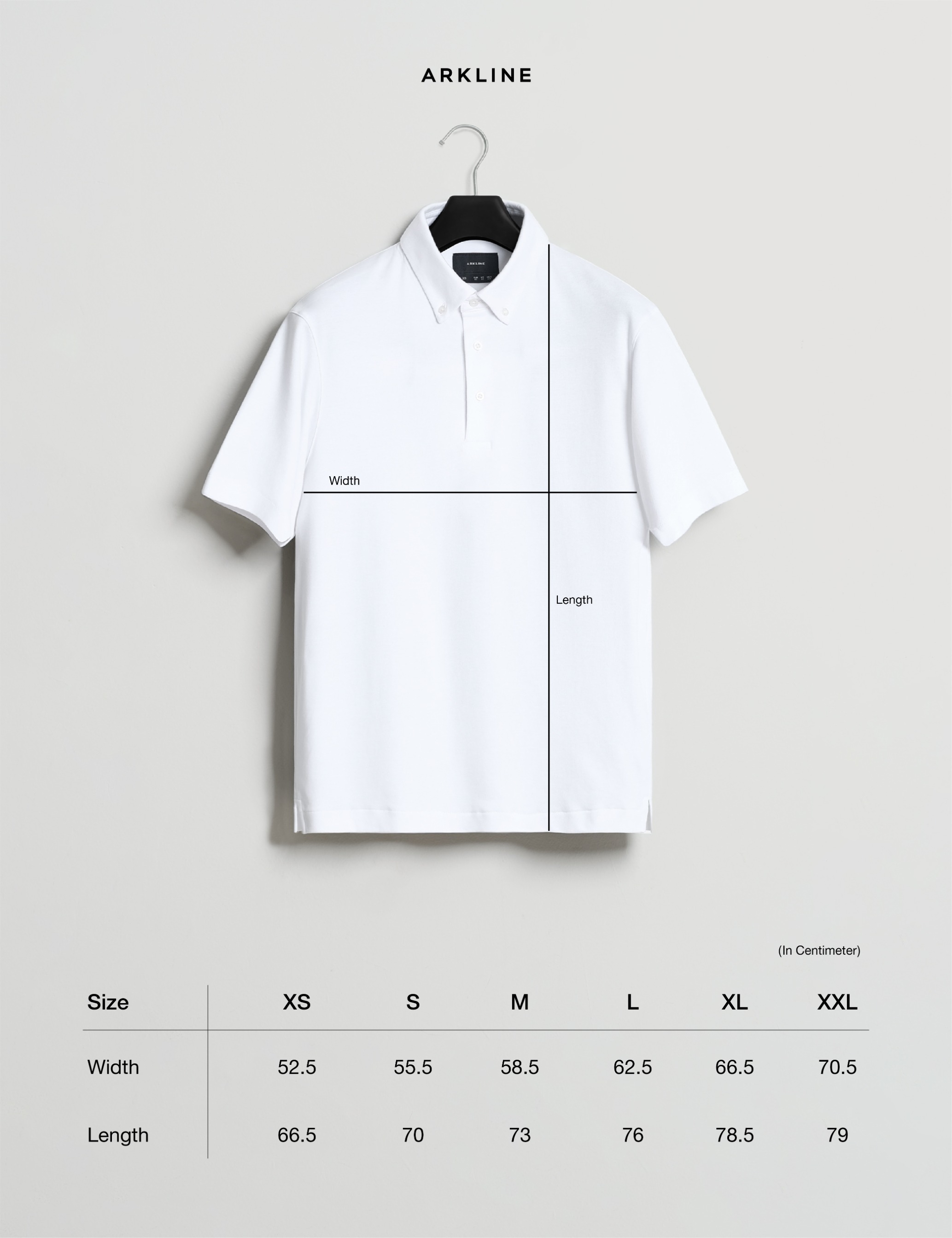 Arkline Humane Button Down Collar Polo Shirt White
