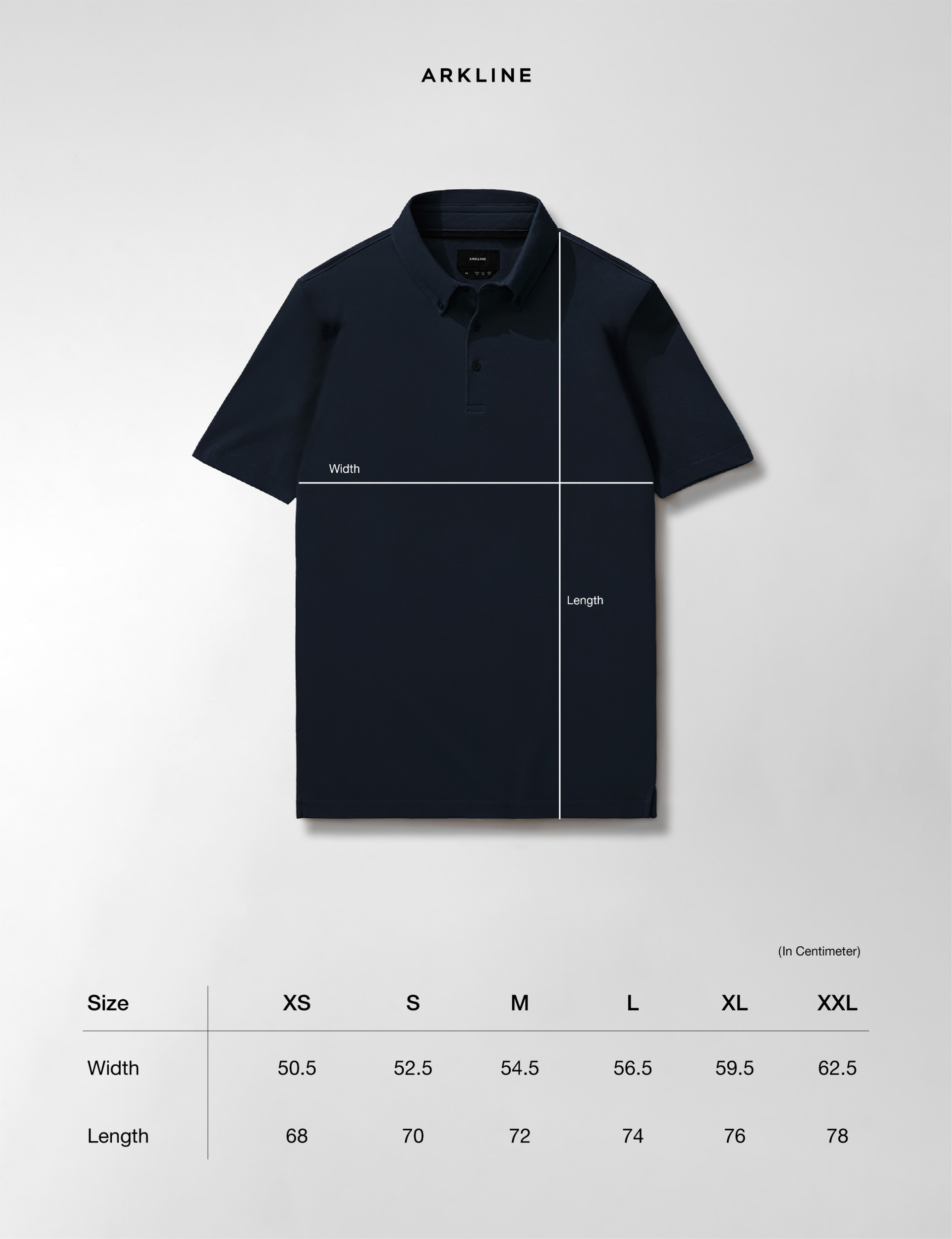 Arkline Hybrid Button Down Collar Polo Shirt Midnight Navy