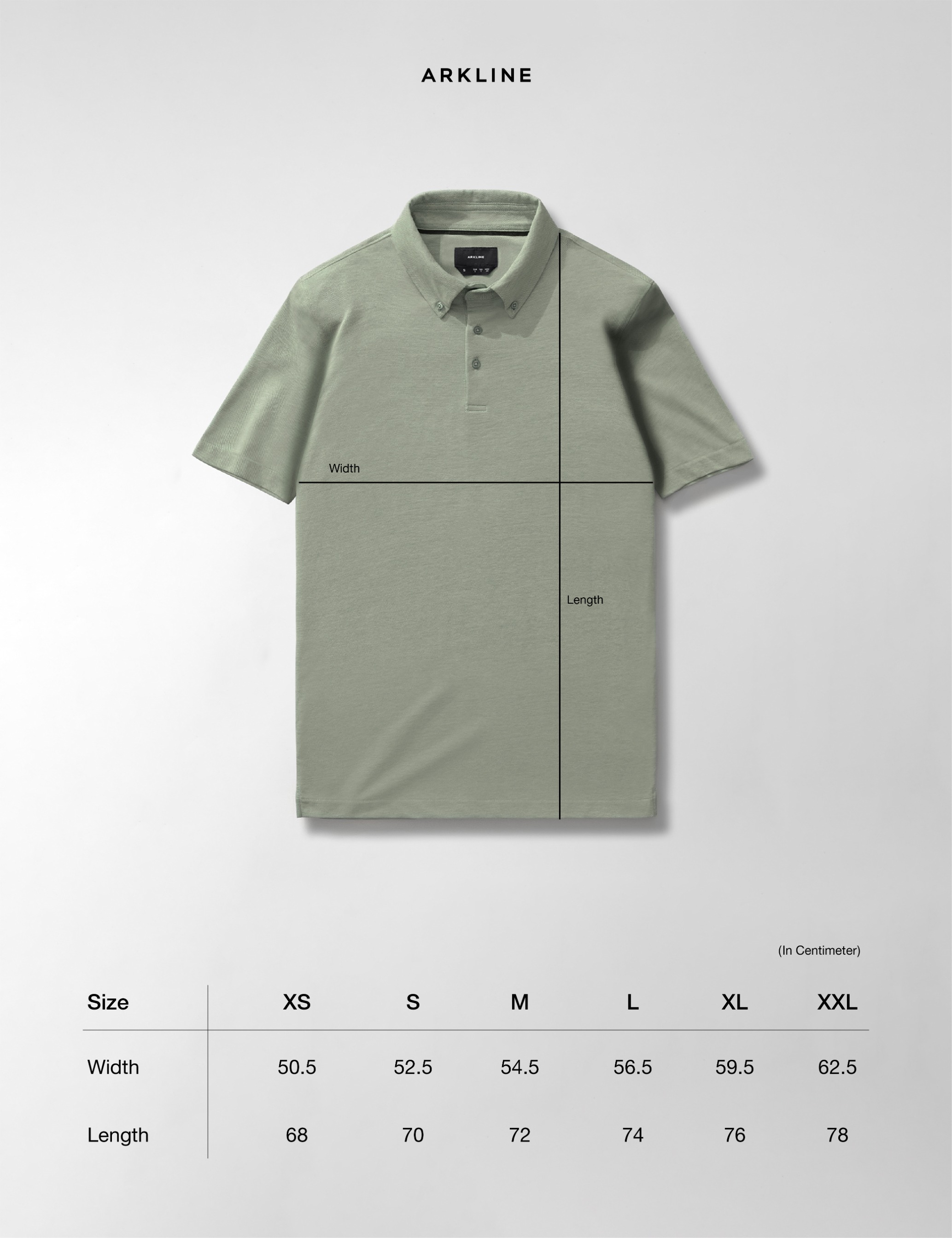Arkline Hybrid Button Down Collar Polo Shirt Palm Green