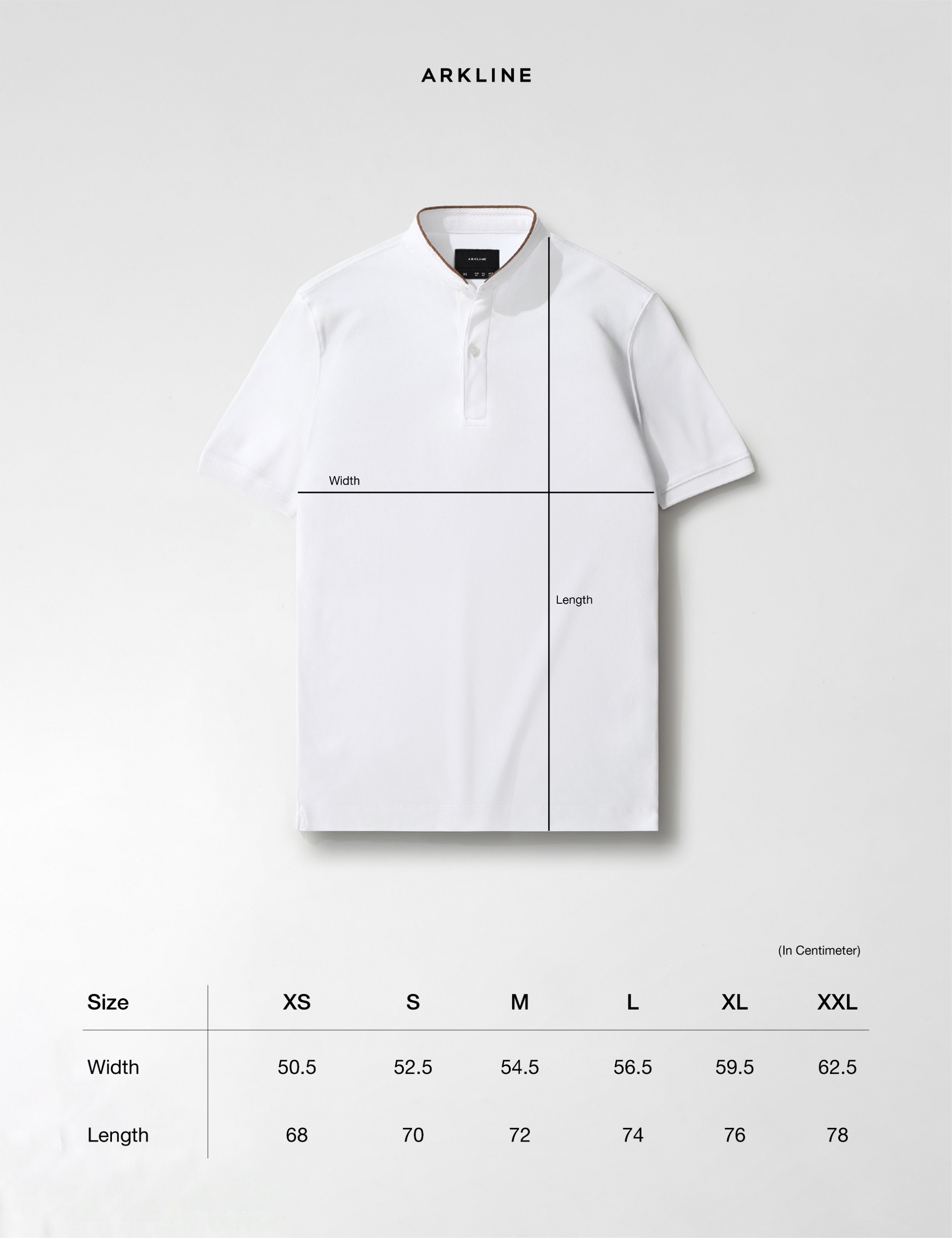 Arkline Tender Stand Collar Polo Shirt White
