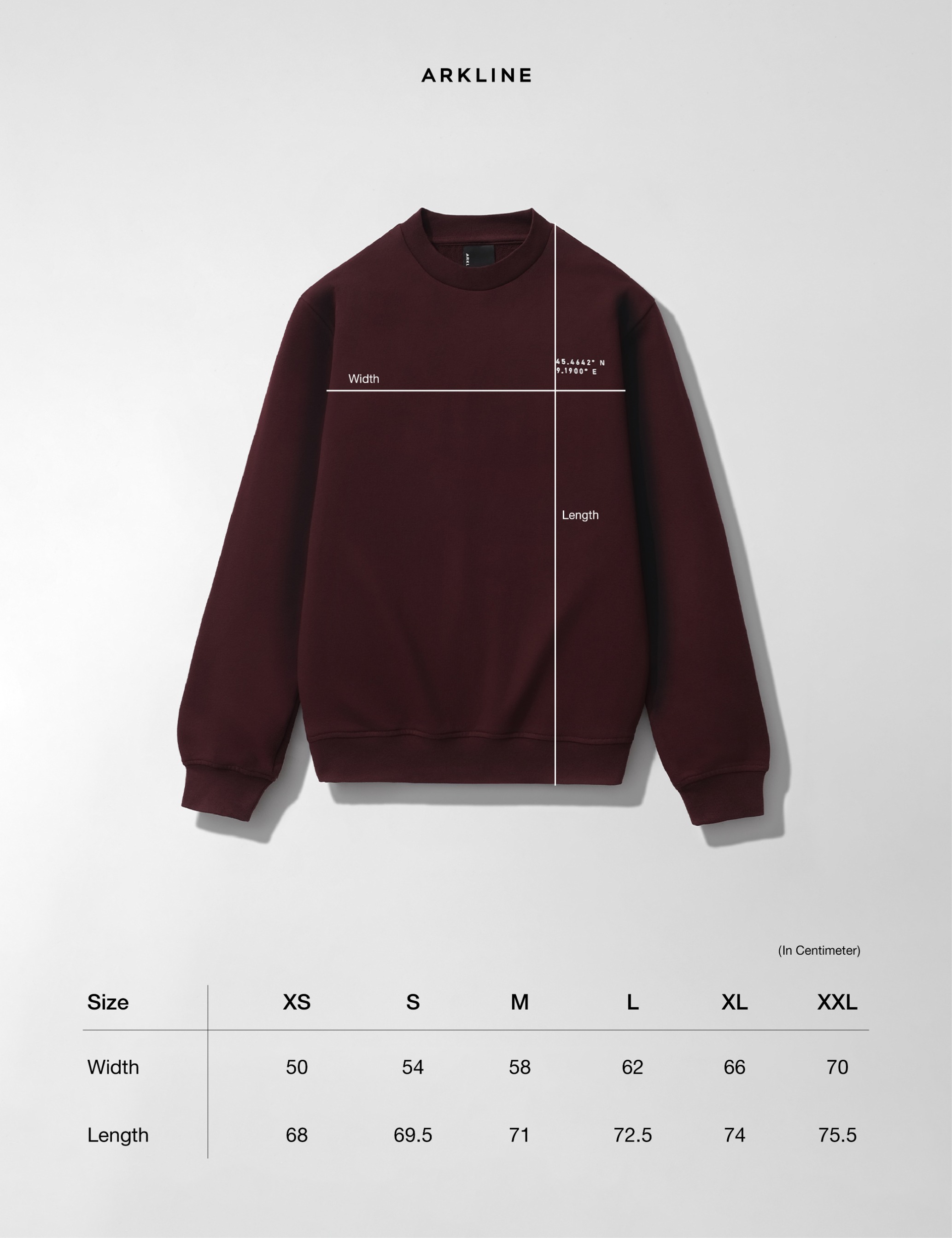 Arkline Collage Milan Sweatshirt Maroon