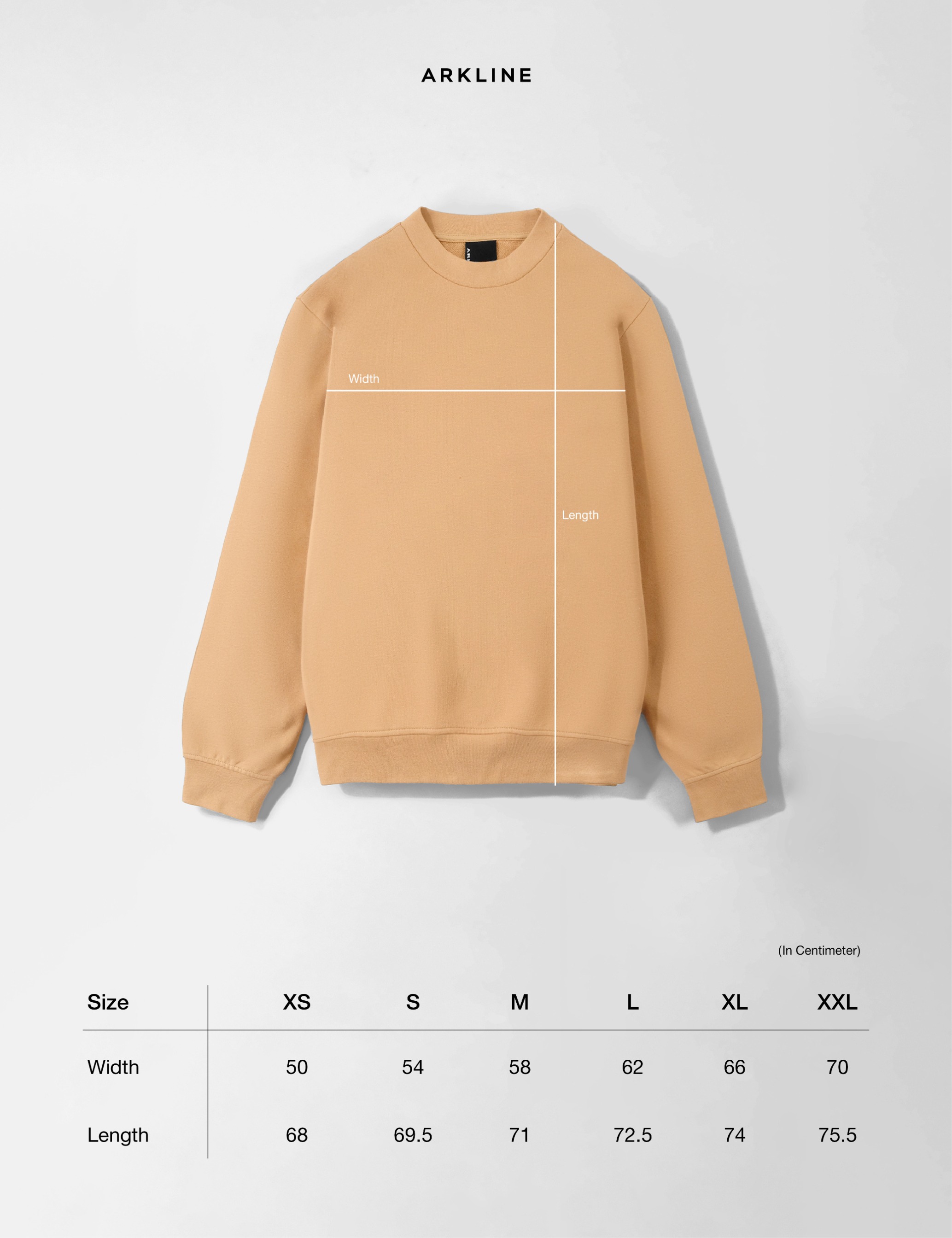 Arkline Base Solid Sweatshirt Beige