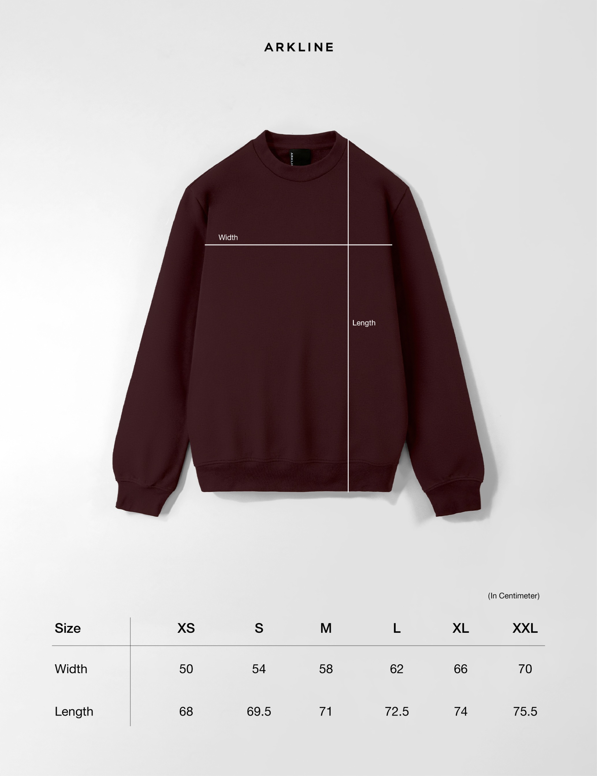 Arkline Base Solid Sweatshirt Maroon