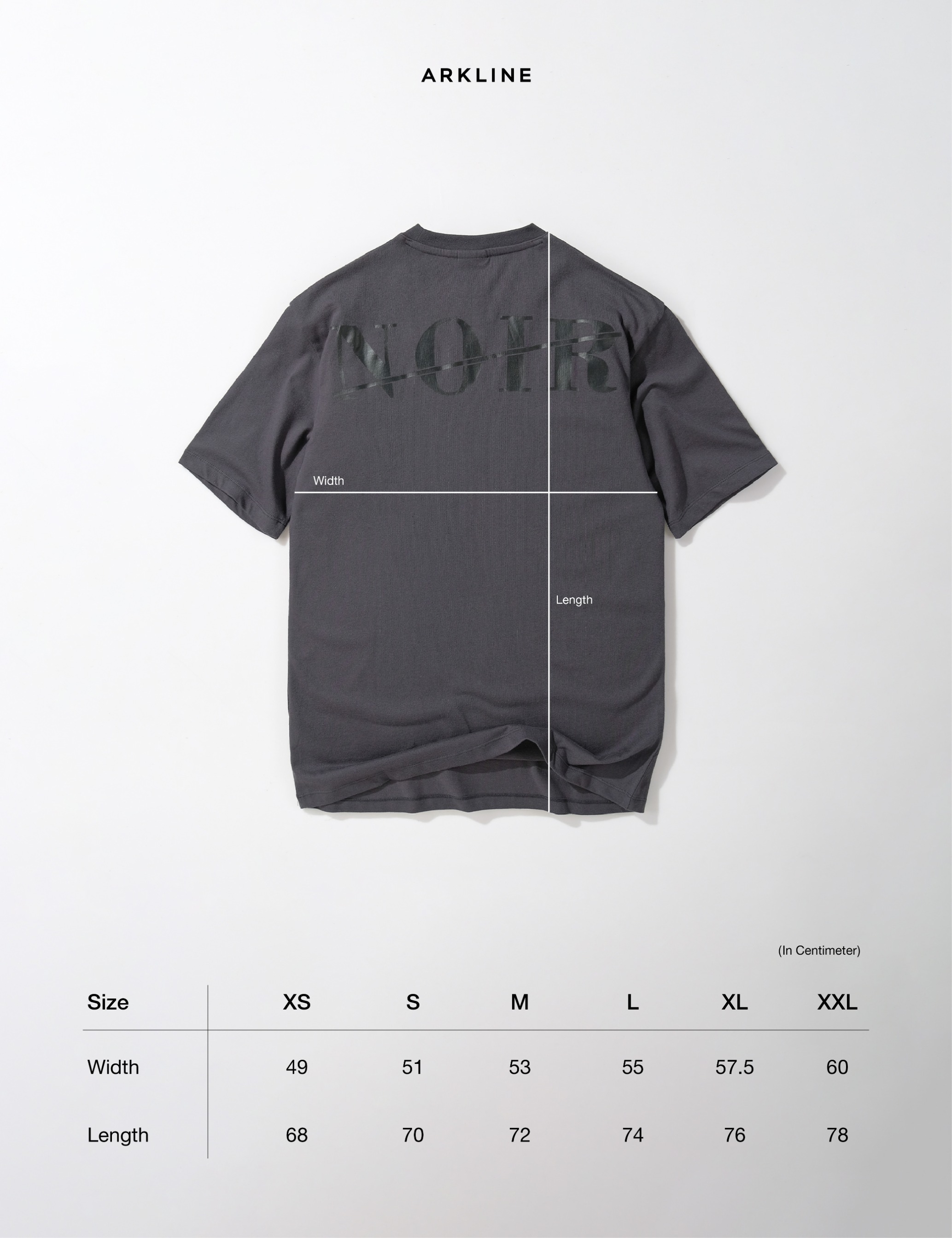 Arkline NOIR T-Shirt Shadow Grey