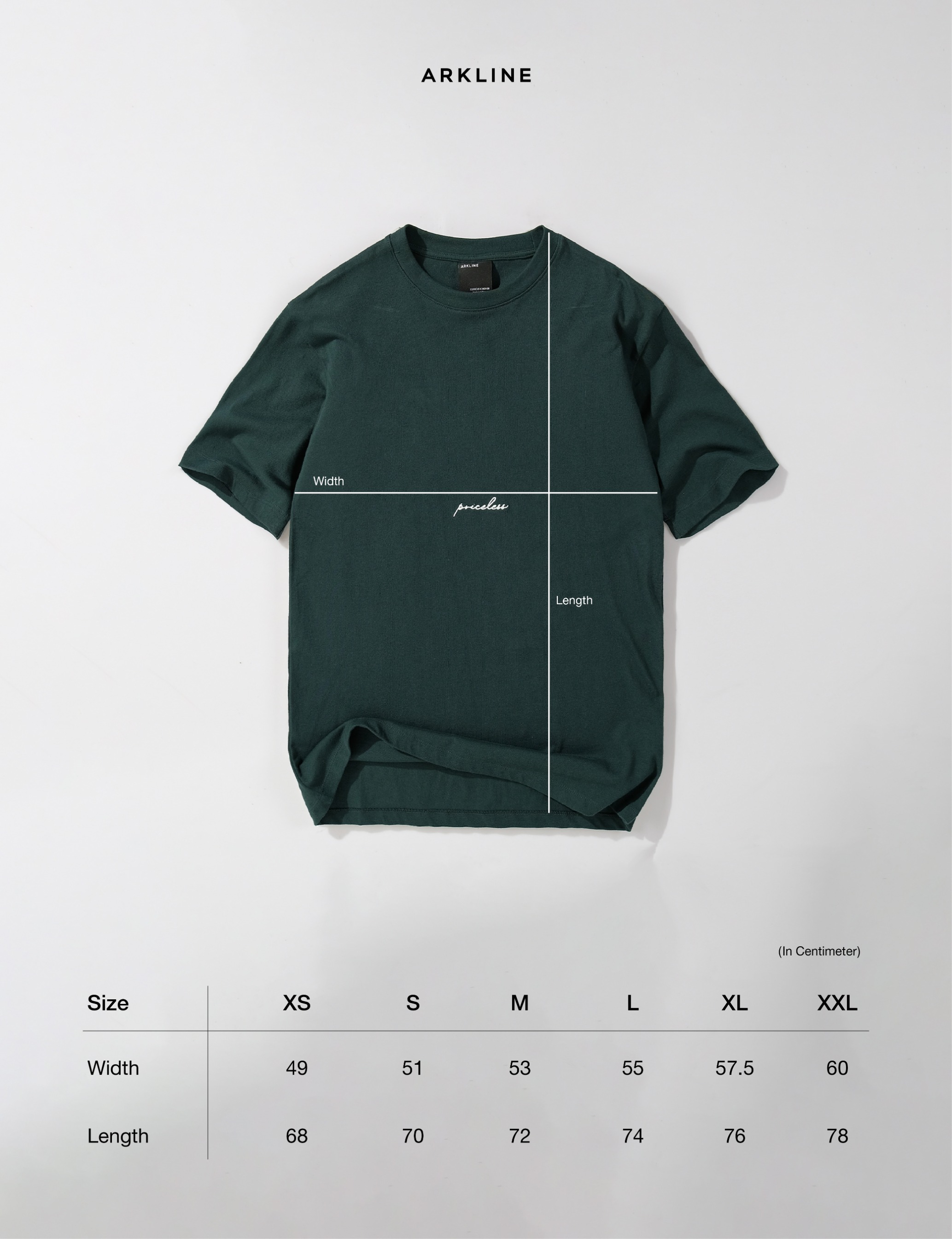Arkline Family Script Priceless T-shirt British Green
