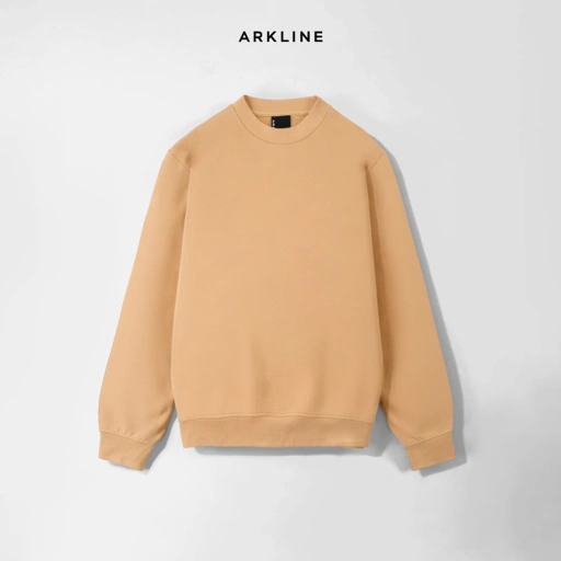 Image of Arkline Base Solid Sweatshirt Beige
