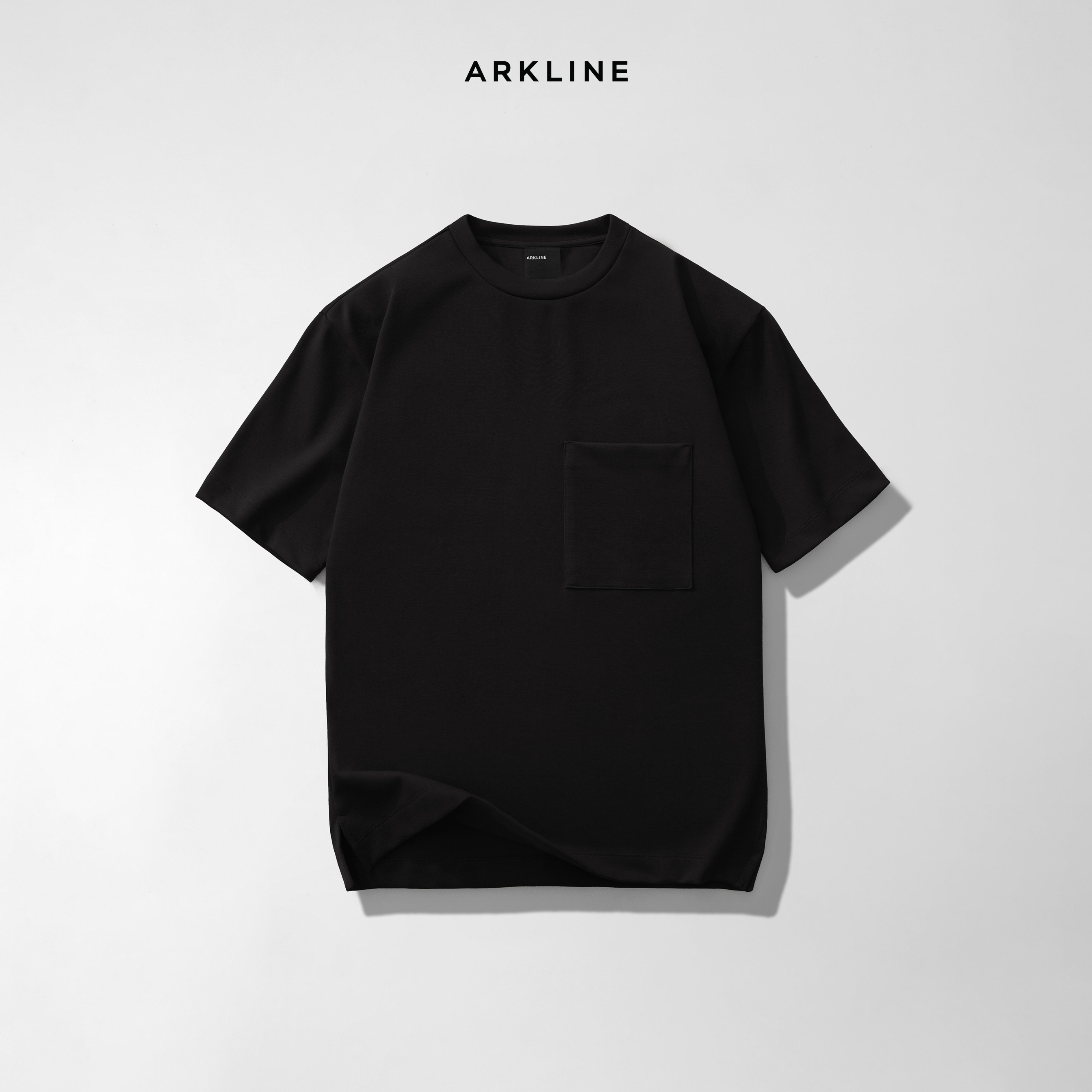 Arkline Boxy Pocket Tee Black