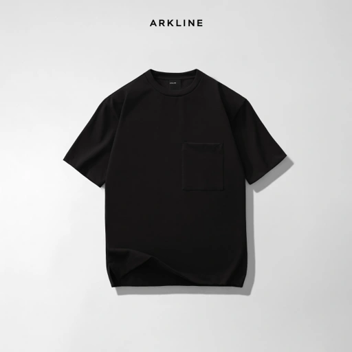 Image of Arkline Boxy Pocket Tee Black