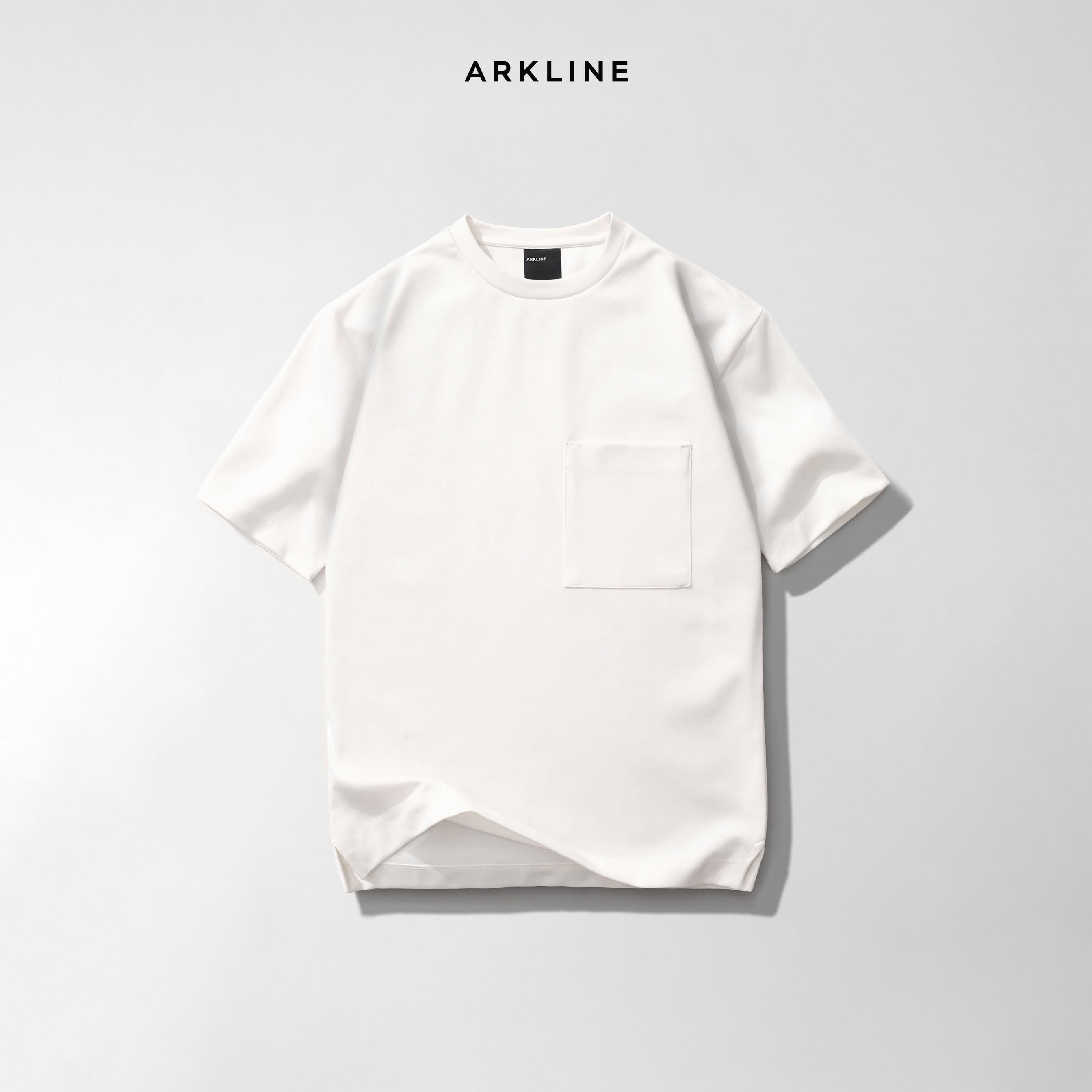 Arkline Boxy Pocket Tee White
