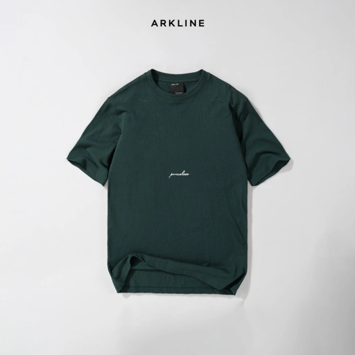 Image of Arkline Family Script Priceless T-shirt British Green