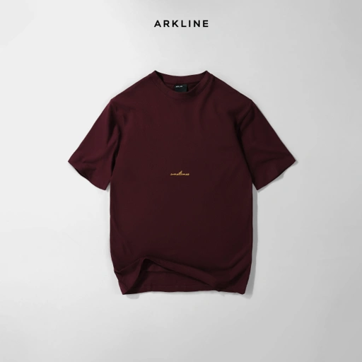 Image of Arkline Family Script Sometimes T-shirt Maroon