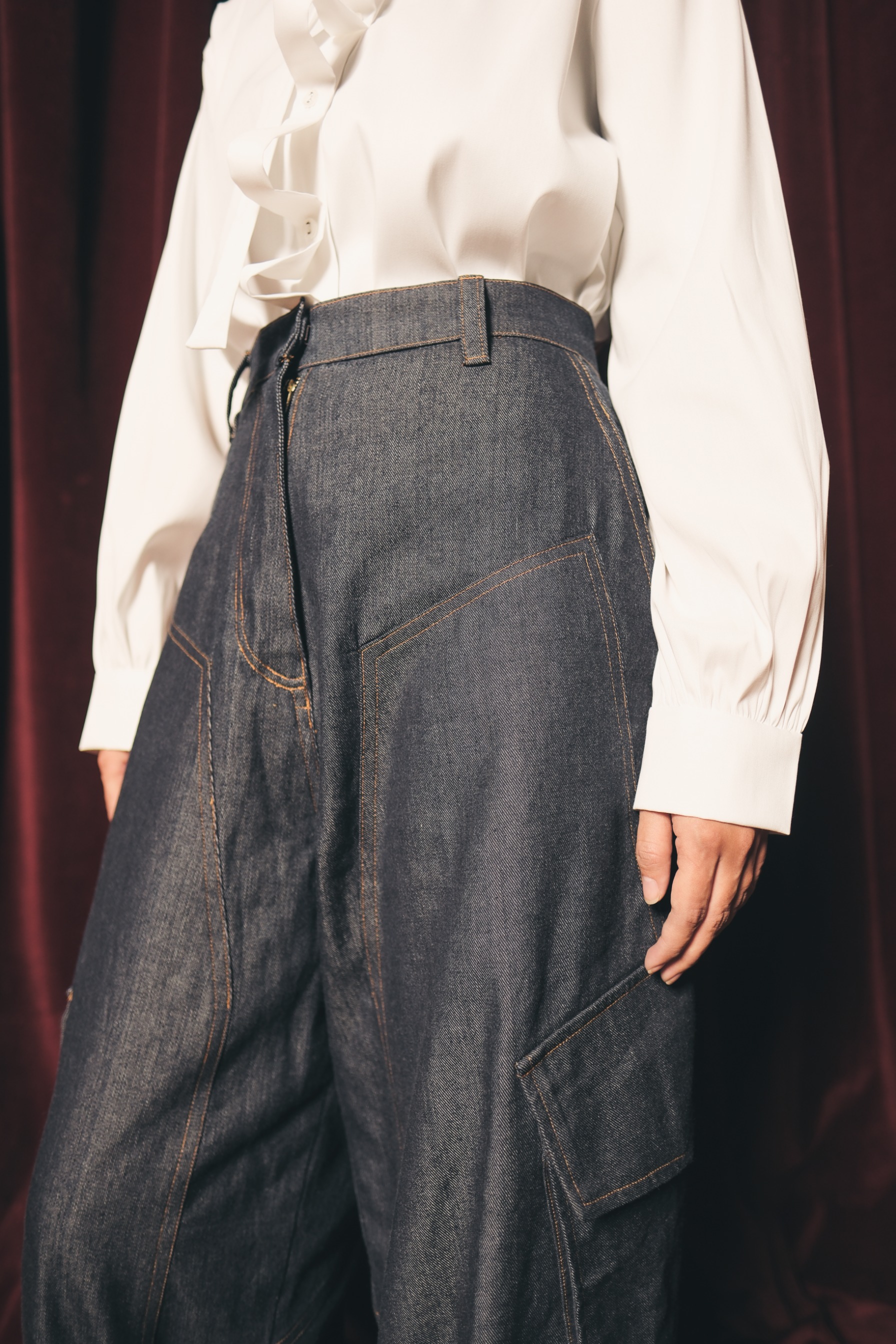 Veyn Denim Navy Pants