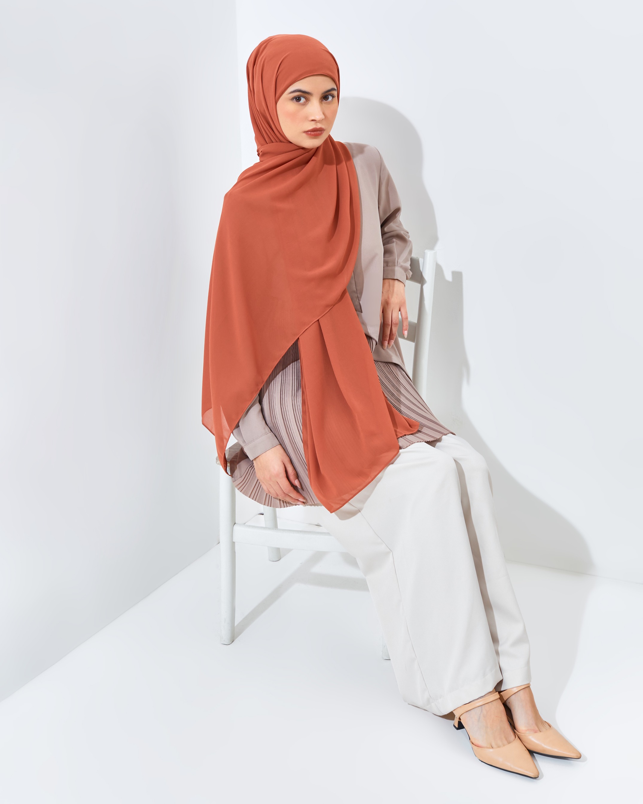 Pashmina Instant Coral