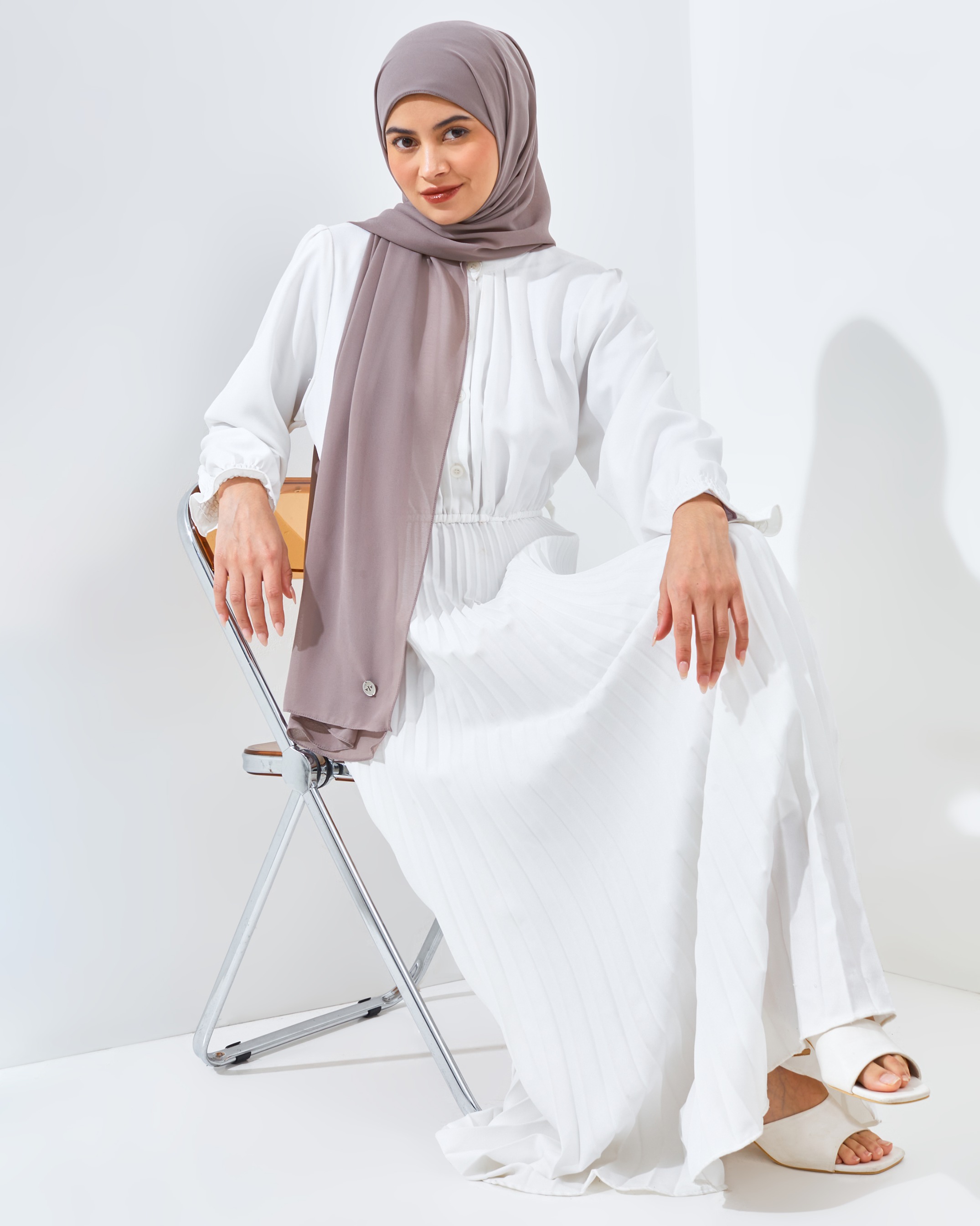 Pashmina Instant Taupe Grey