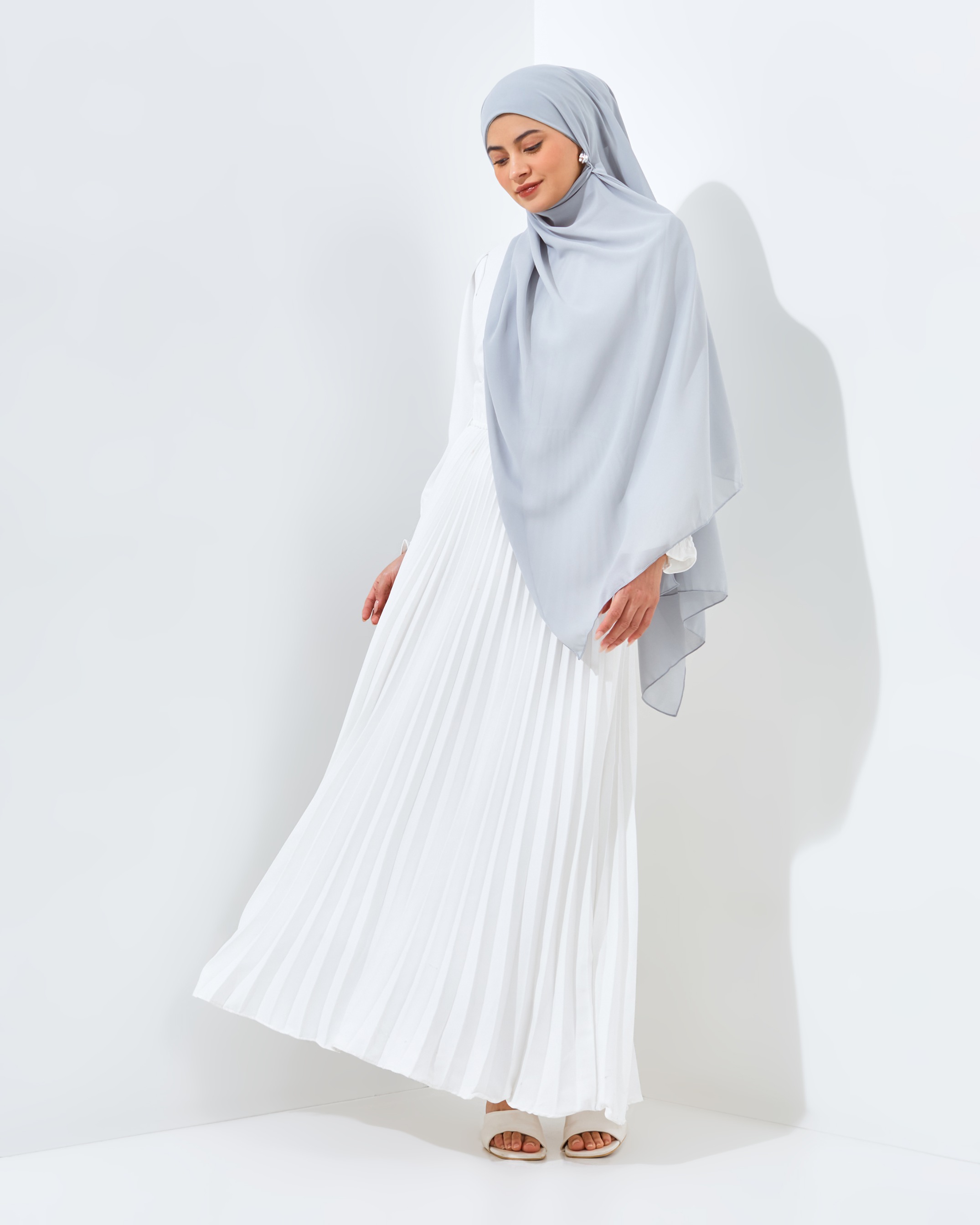 Pashmina Instant Soft Grey