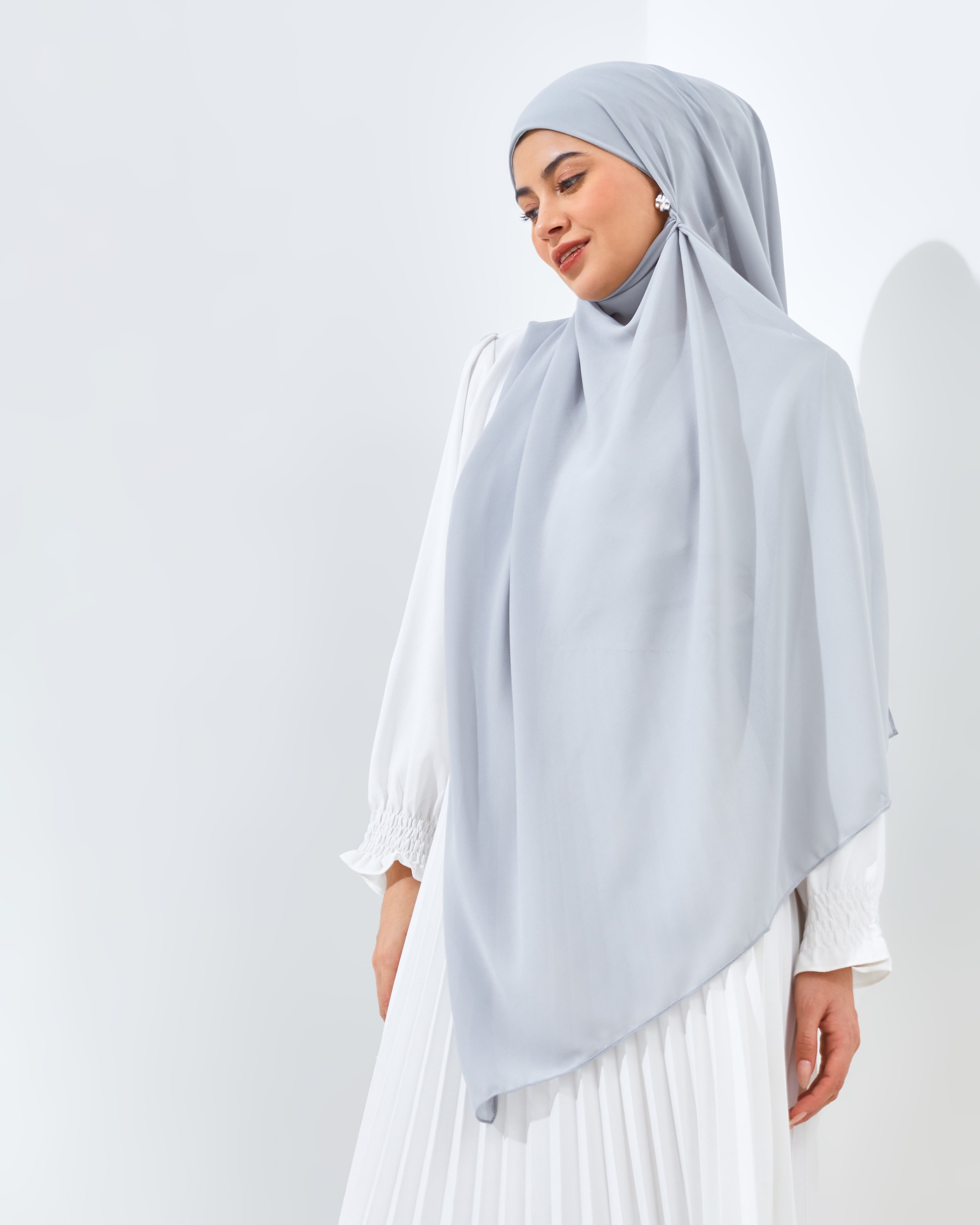 Pashmina Instant Soft Grey