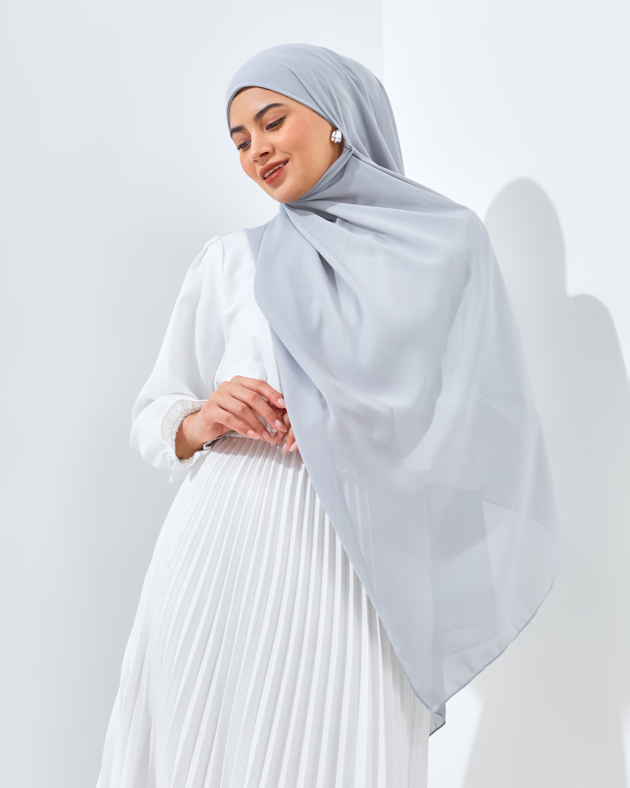 Pashmina Instant Soft Grey