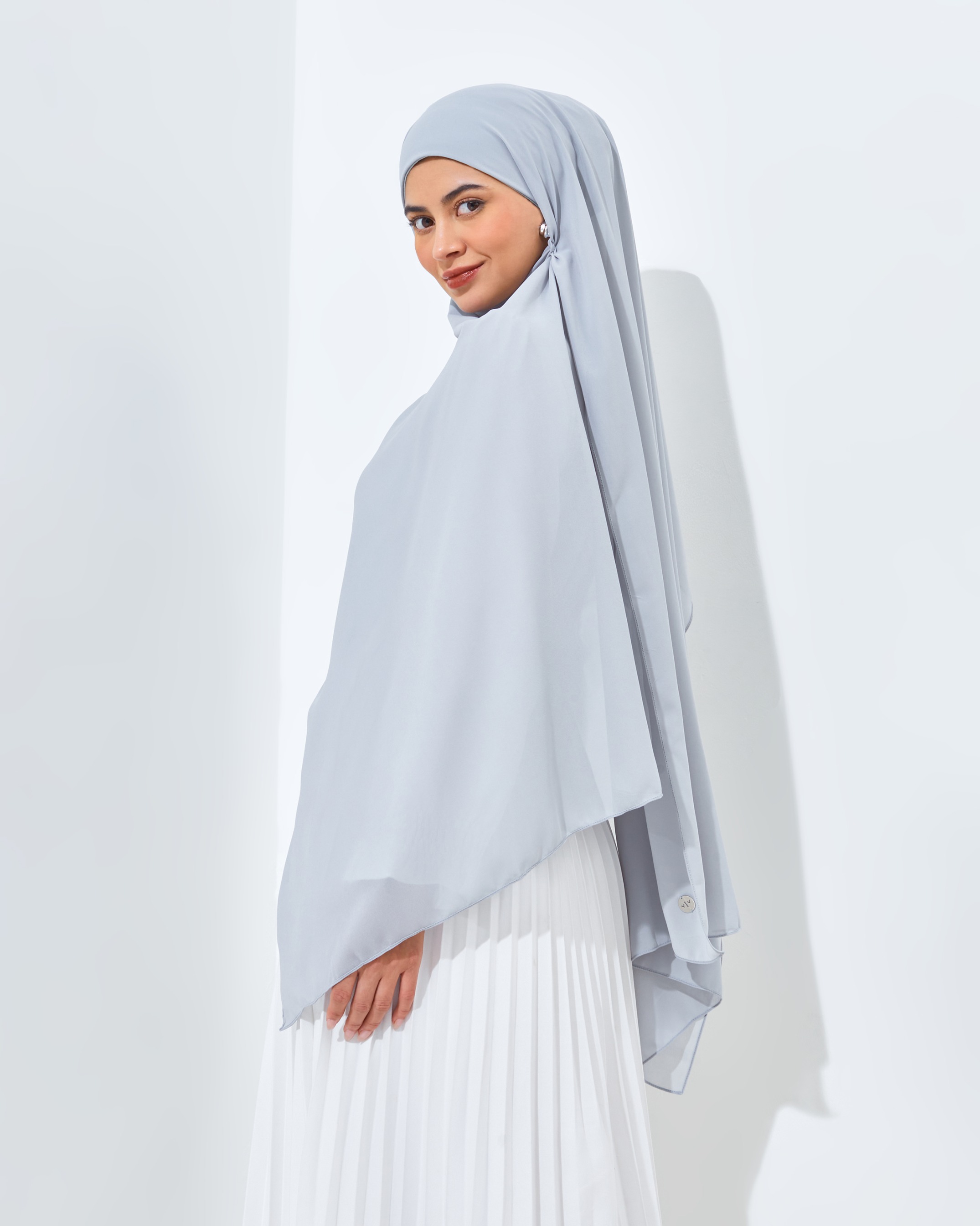 Pashmina Instant Soft Grey