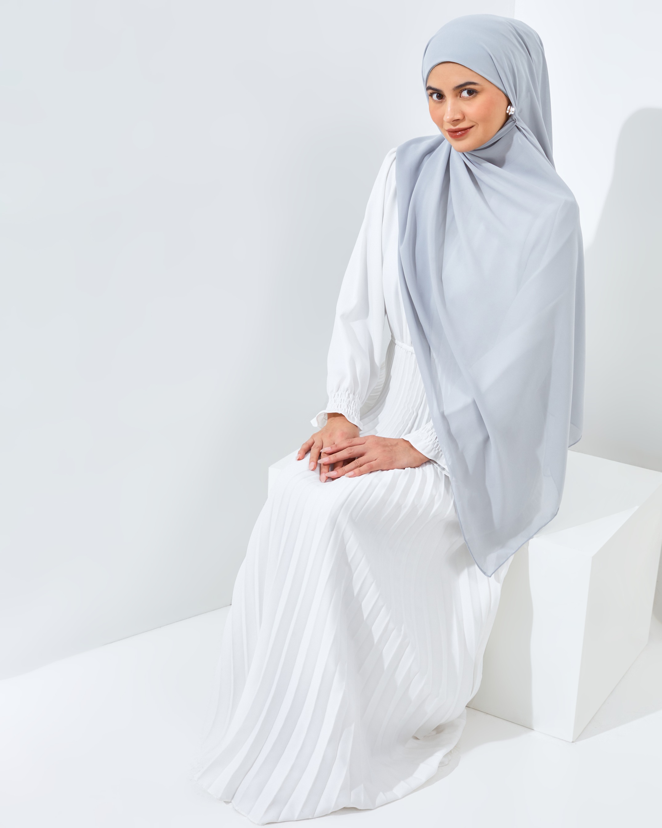 Pashmina Instant Soft Grey