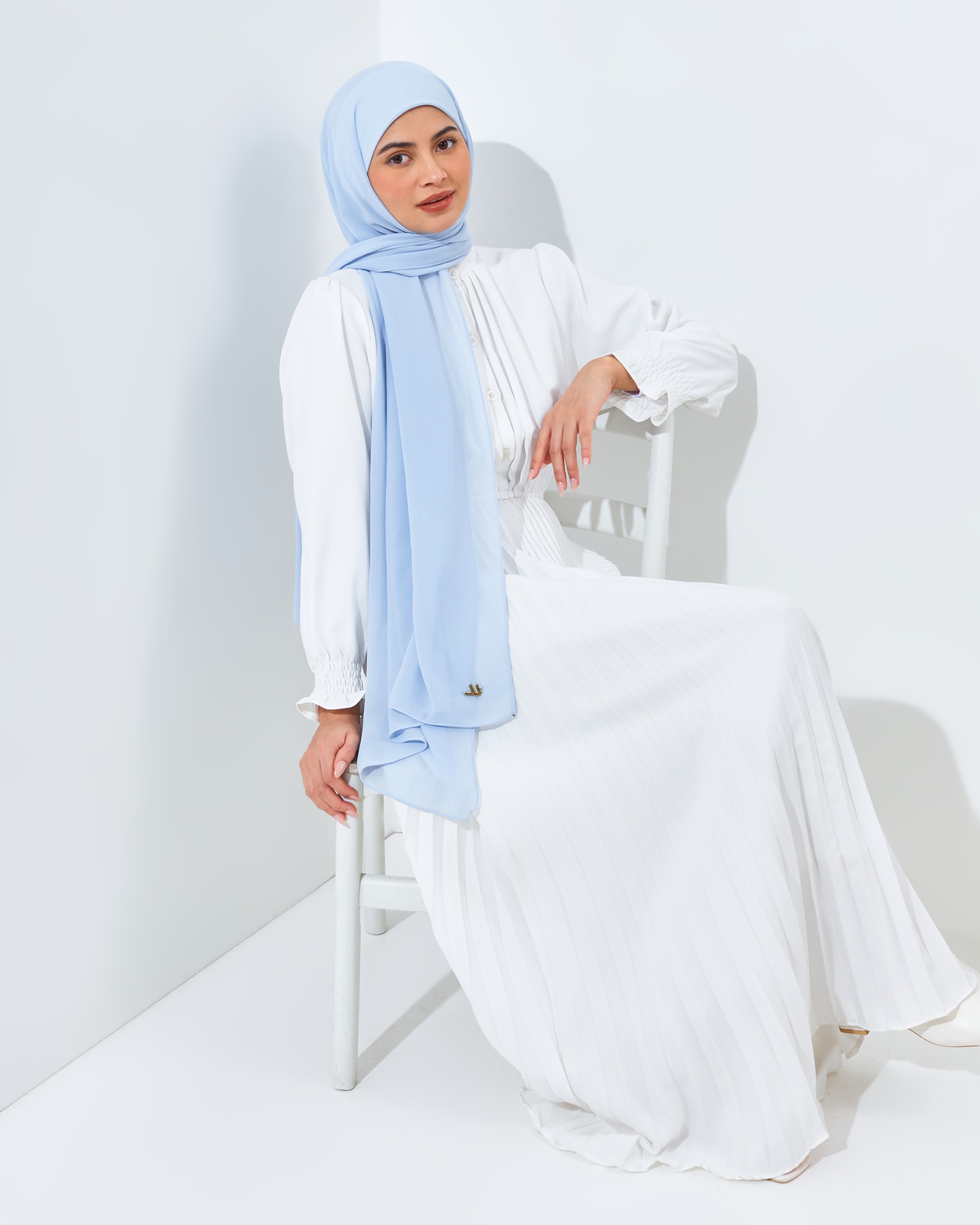 Pashmina Instant Soft Blue