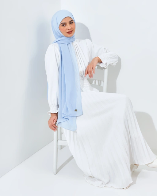 Image of Pashmina Instant Soft Blue