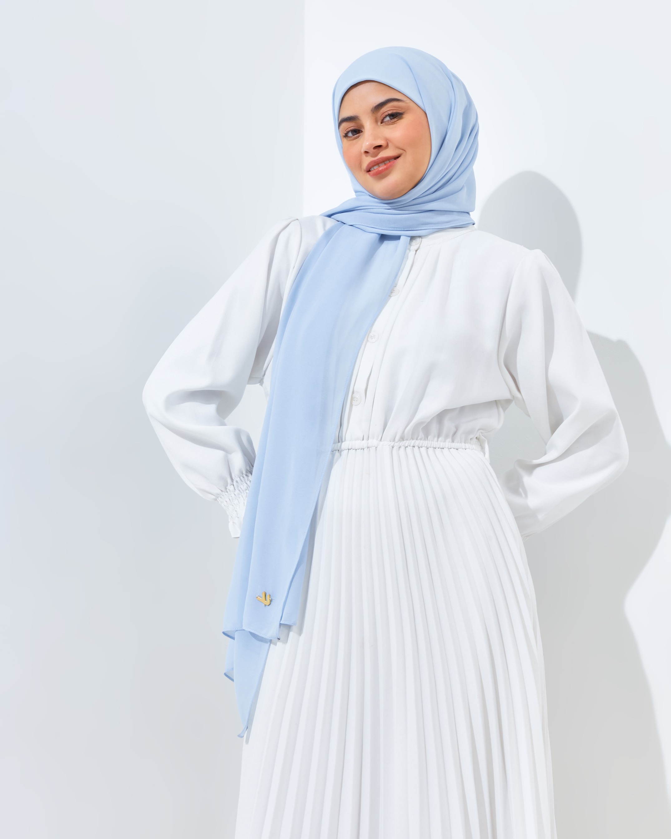Pashmina Instant Soft Blue