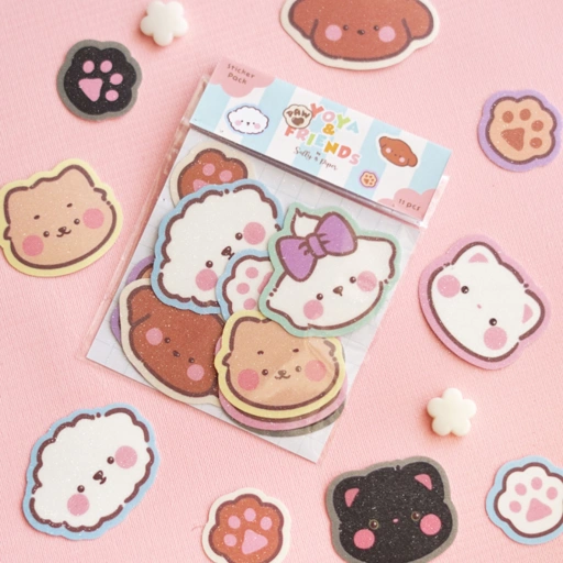 Image of Paw Glitter Sticker Set