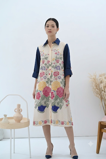 Tunik Arindra 17 ( Warna Polos Navy )