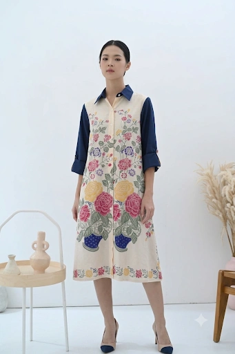 Tunik Arindra 17 ( Warna Polos Navy )