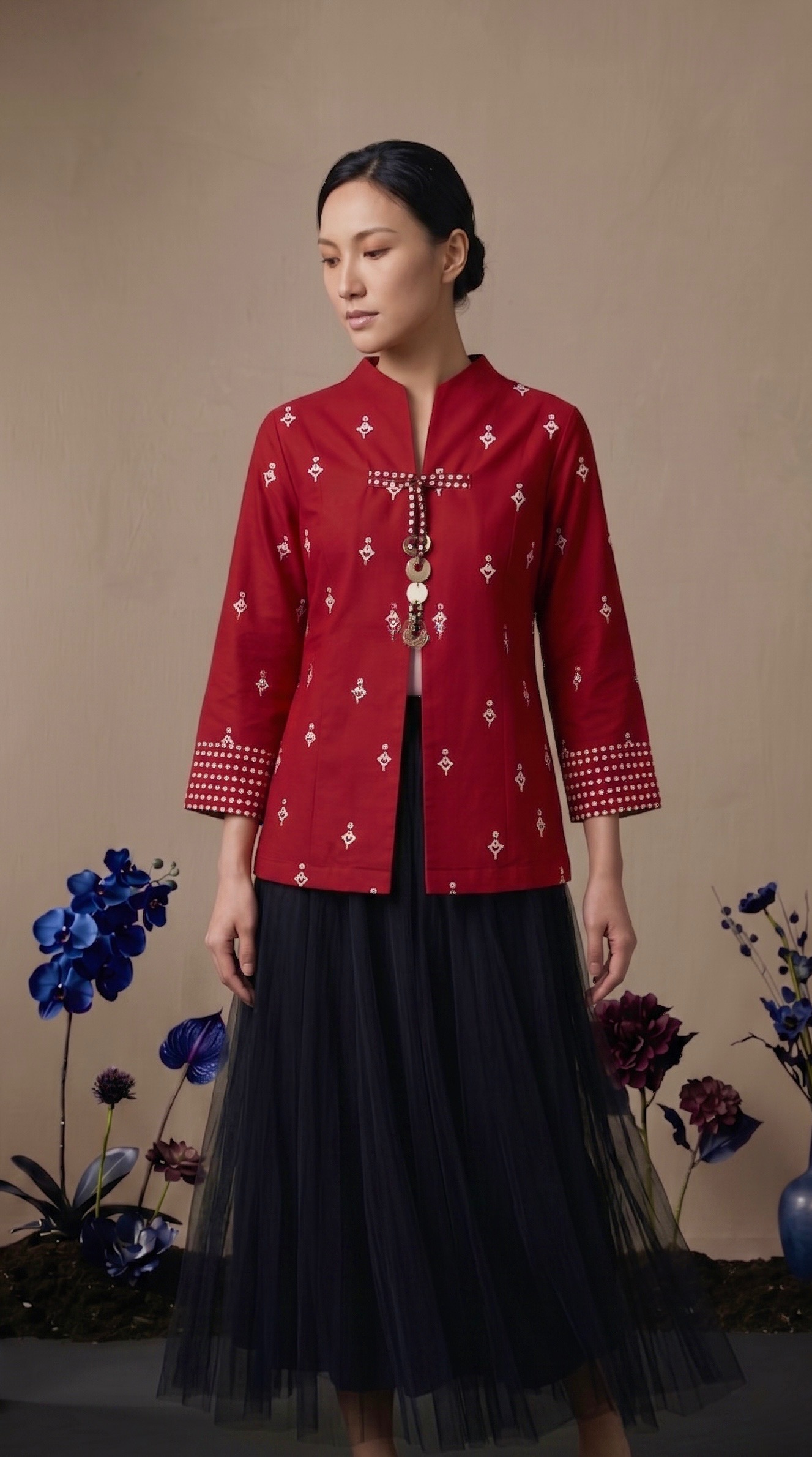 Adelia Outer 57 ( Red Maroon )