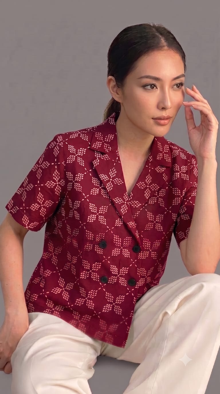 Blazer Batik 04 ( Red Maroon )