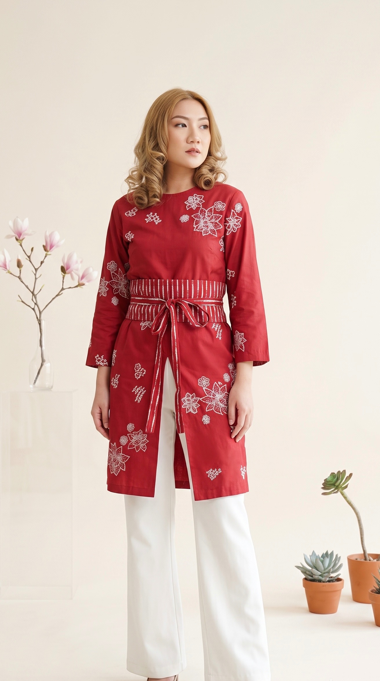 Kirani Tunik 21 ( Red Maroon )