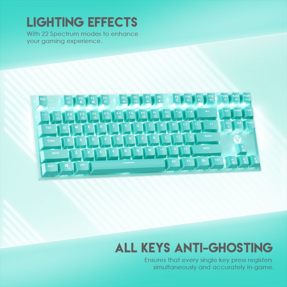 Fantech MAXFIT87 MK856 Mint Edition TKL Keyboard Gaming Mechanical