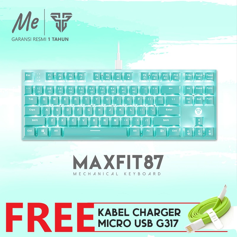 Fantech MAXFIT87 MK856 Mint Edition TKL Keyboard Gaming Mechanical