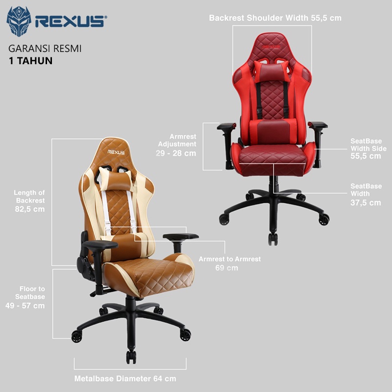 Rexus RGC101 V2 Kursi Gaming Chair Special Color Edition