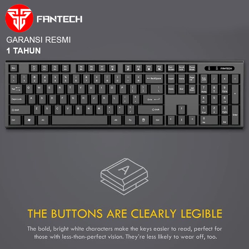 Fantech Keyboard Mouse Wireless WK893
