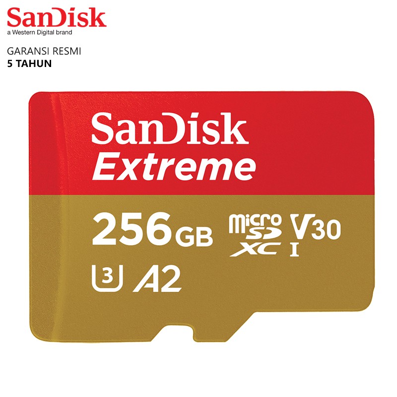 Sandisk Micro SD Extreme Plus A2 Class 10 160MBps - 256GB