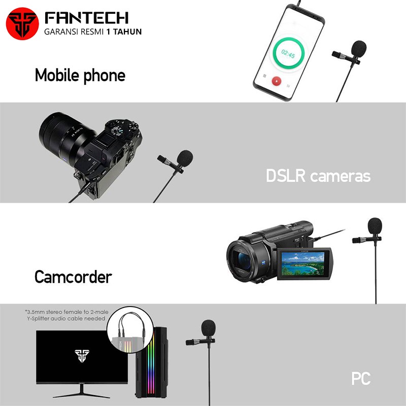 Fantech Lavalier MV01 Mic Clip On Microphone