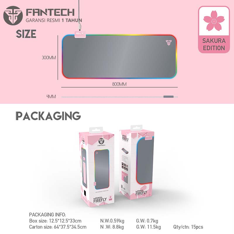 Fantech Firefly MPR800S Sakura Edition Mousepad Gaming RGB
