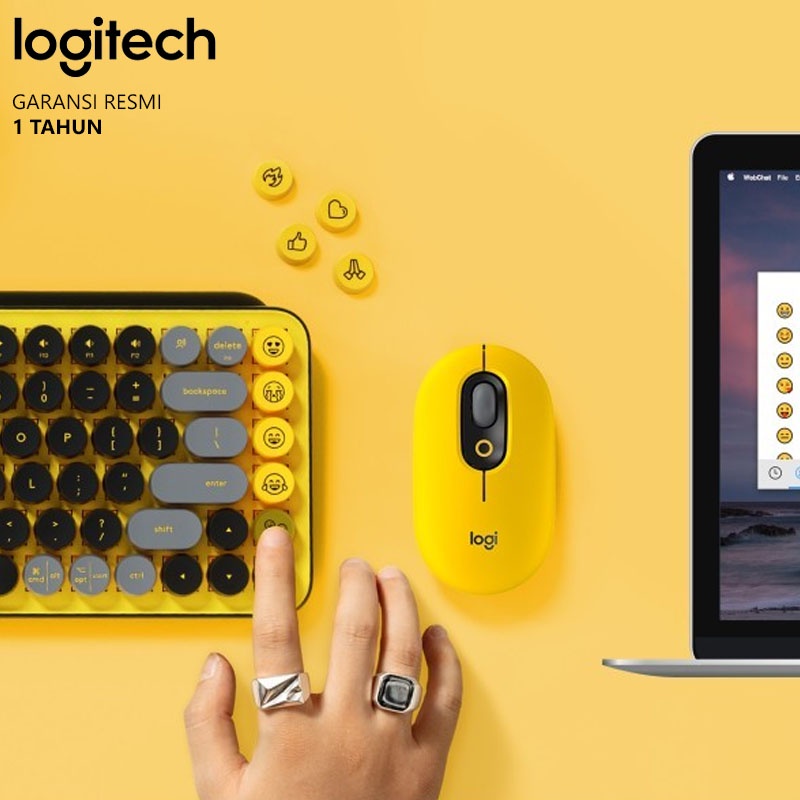 Logitech POP Keys Keyboard Wireless Mechanical Compact Emoji Keys