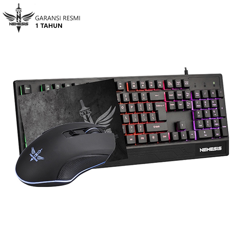 NYK Nemesis Drake KC300 Combo Gaming Keyboard Mouse dan Mousepad