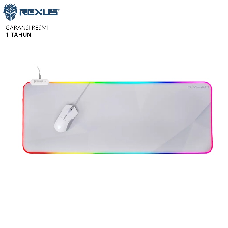 Rexus Kvlar TR2 Mousepad Gaming RGB White Edition