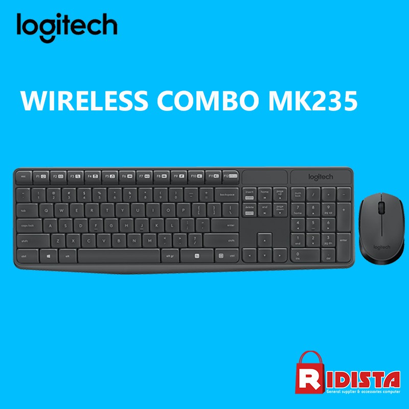 Logitech MK235 Wireless Keyboard dan Mouse Combo